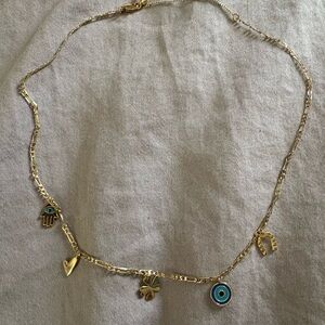 Jenny Bird Fortuna Gold plated charm necklace